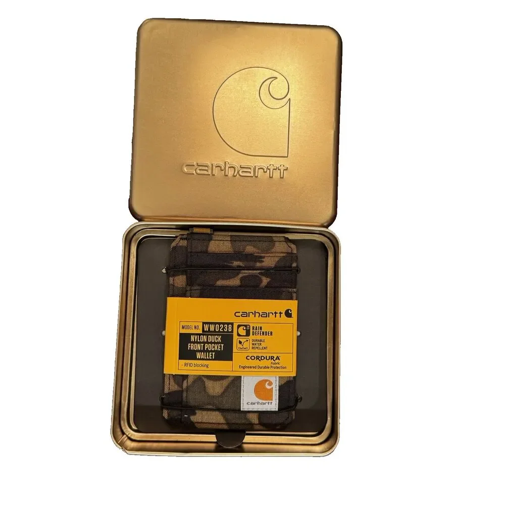 Carhartt Nylon Duck Front Pocket Wallet Camo RFID Blocking Cordura WW0238 NWT